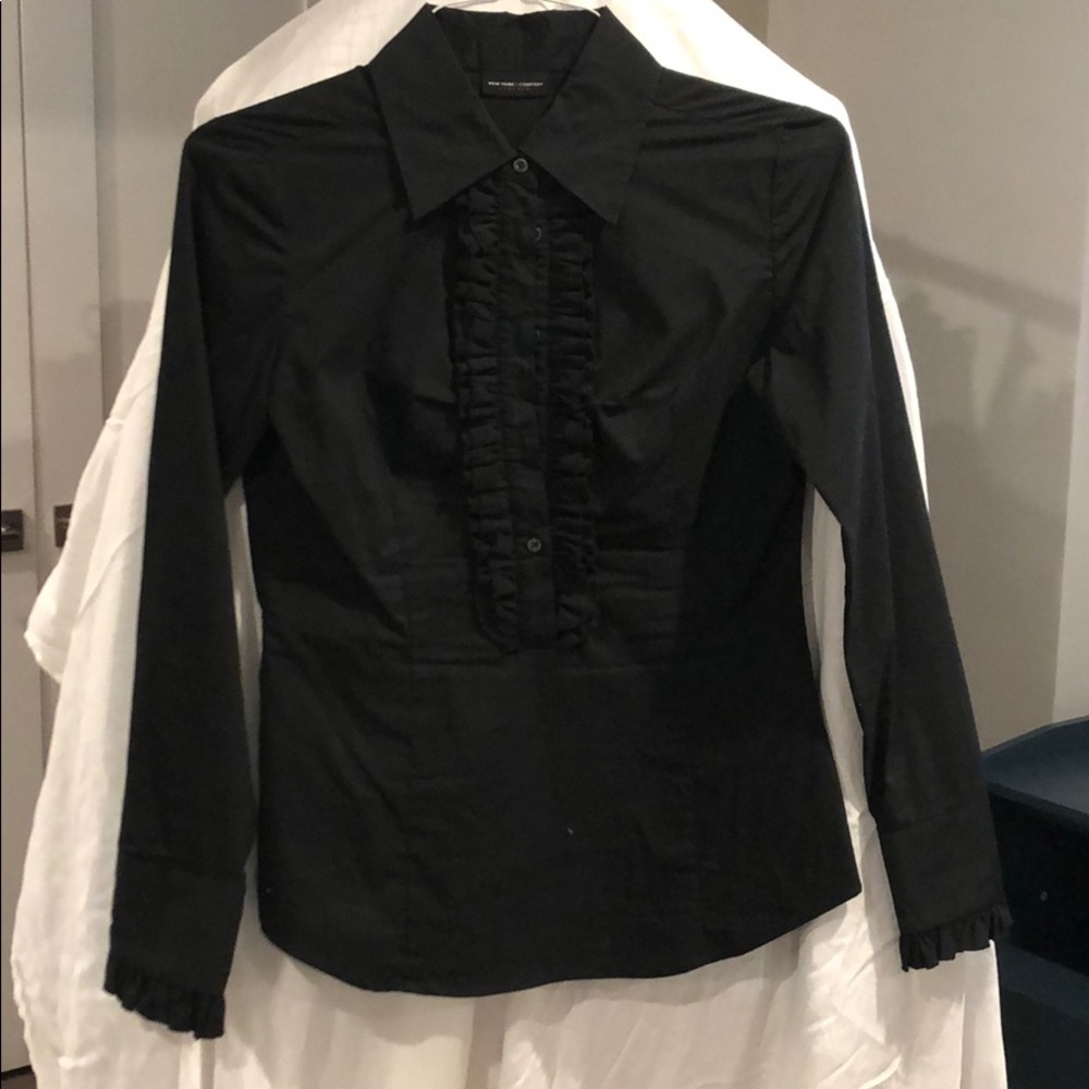 Black button down